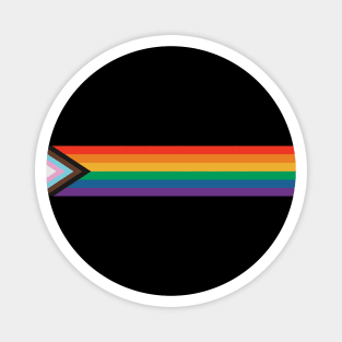 Progress Pride Flag: Retro Horizontal Stripes Magnet